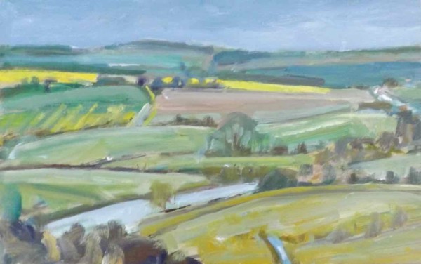 Arun Valley in Spring Towards Peppering farm by Frances Knight