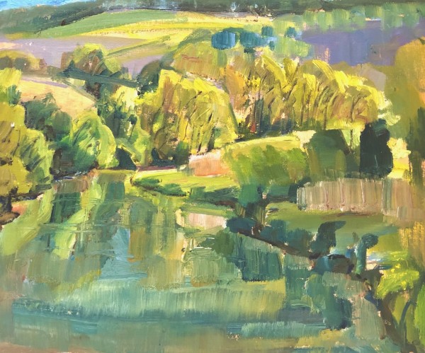 Evening Sunlight River Arun by Frances Knight