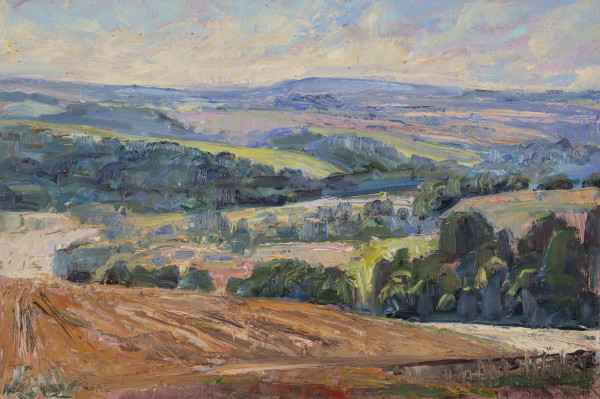 July Morning Across the Downs by Frances Knight