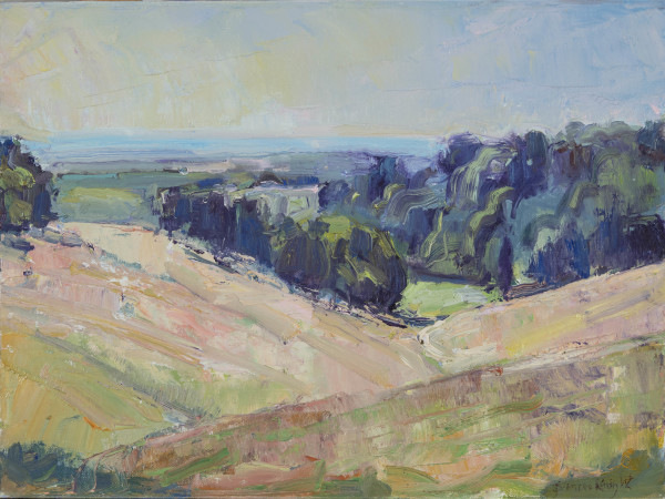 Arundel Park Distant Sea Hot July Day by Frances Knight