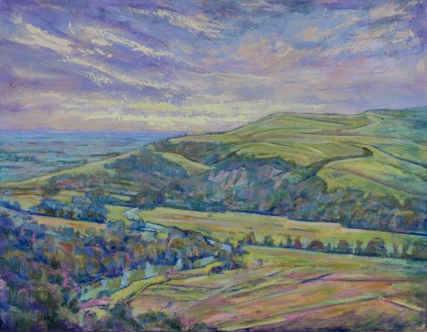 Amberley Mount and the Arun Valley Grey Day by Frances Knight