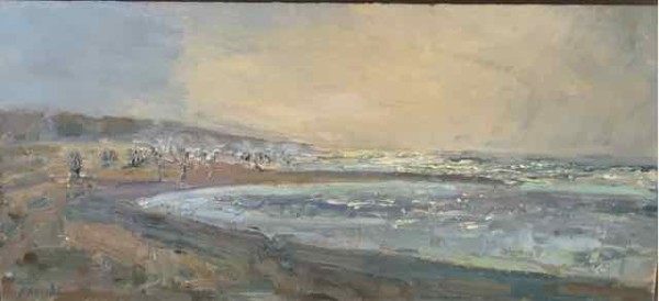 Incoming Tide Afternoon Light on the Shore by Frances Knight
