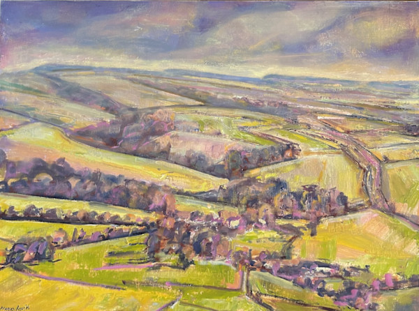 October Day Towards North Stoke by Frances Knight