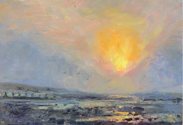 Sunrise Through Mist Climping by Frances Knight