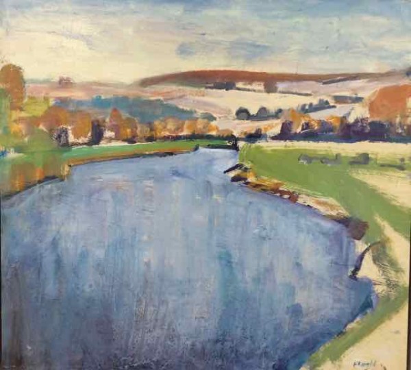 River Arun September Towards Amberley Mount 2 by Frances Knight
