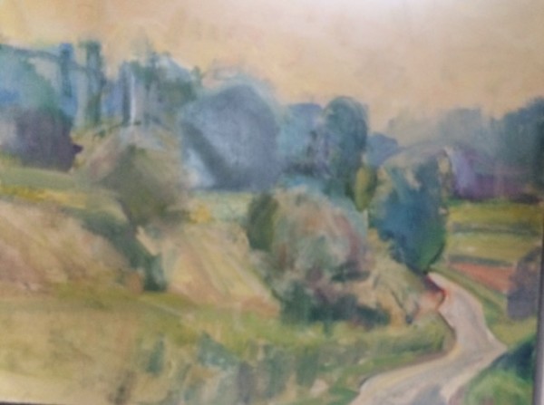 Misty Morning Near Baume de Venise 6 by Frances Knight