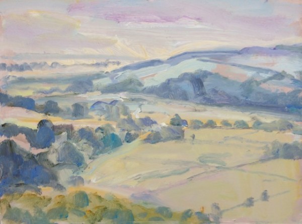 Towards Amberley MountMisty Morning Light 1 by Frances Knight