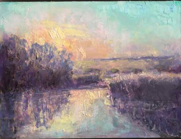 Winter Sunrise River Arun by Frances Knight