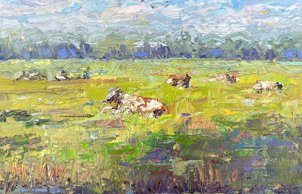 Cows in Field by Frances Knight