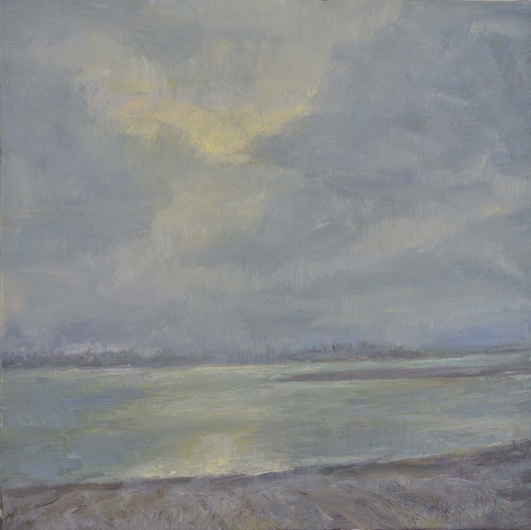 Misty Sunset Low Tide No Wind Towards Hayling by Frances Knight