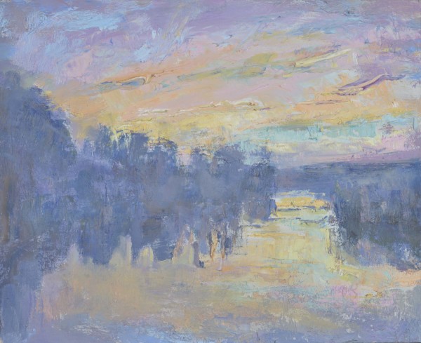 River Arun Pink Dawn by Frances Knight