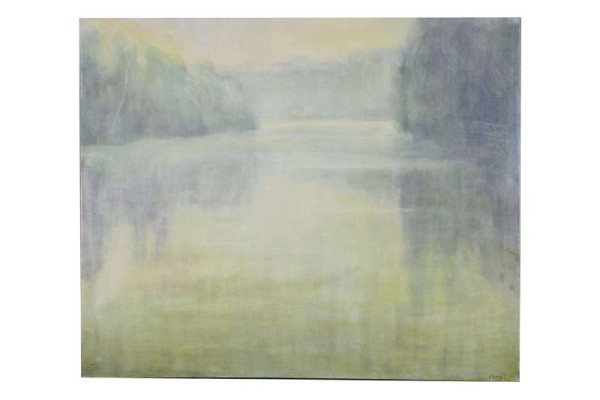 Misty Morning on Lake by Frances Knight