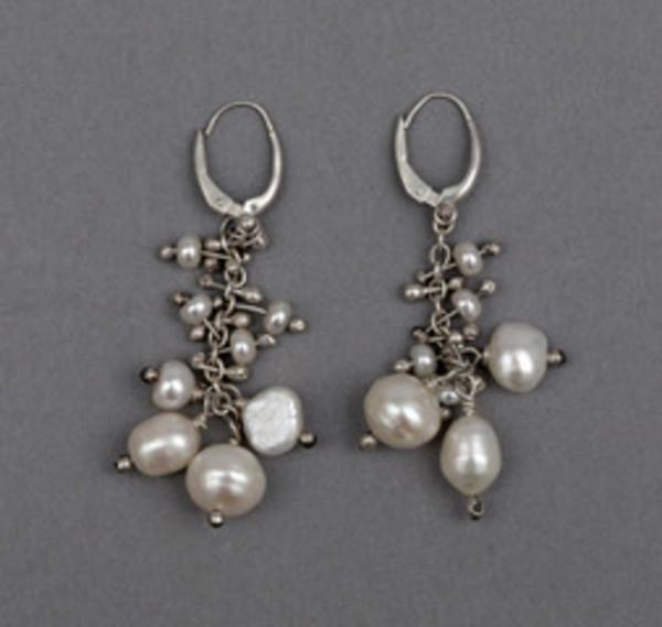 Natural Pearl Earrings by Denise Barr