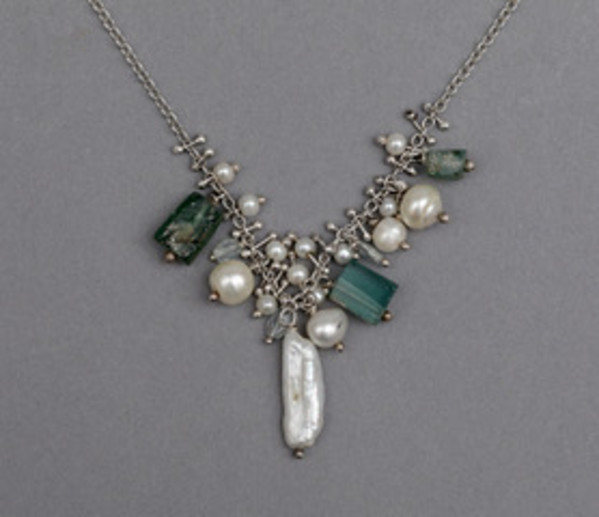 Pearl and Ancient Roman Glass Necklace by Denise Barr