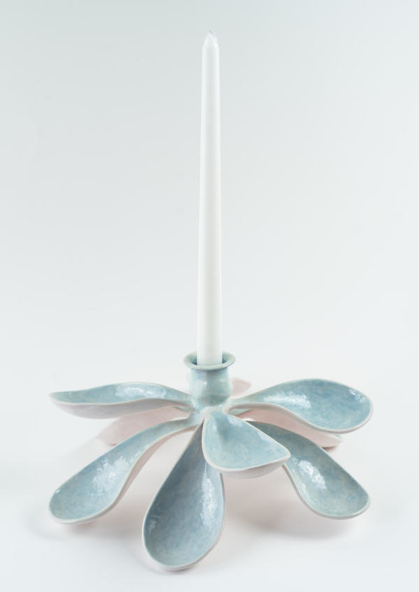 Blossum Candlestick by Jean Whitesavage