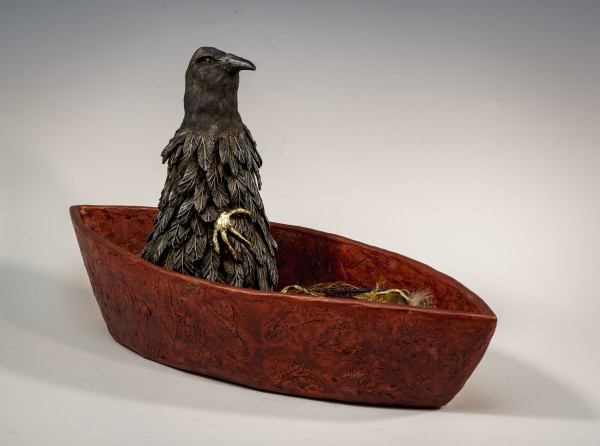 Crow Canoe (purple heart) by Sandi Bransford
