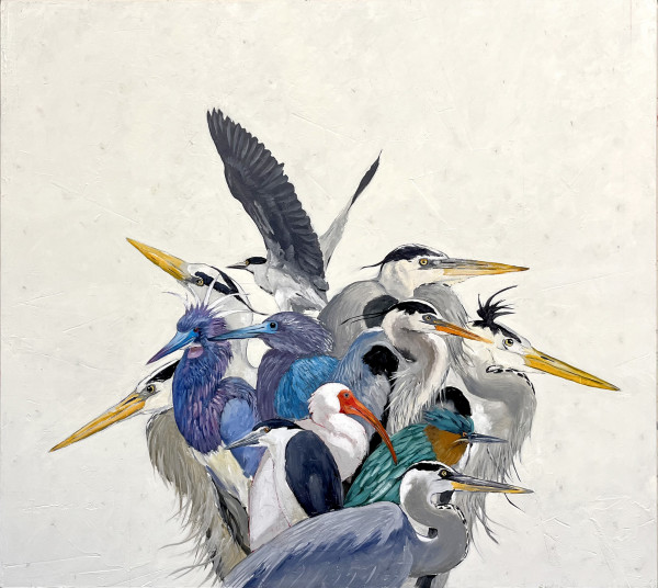Heron Cluster Flock by Michael Dickter