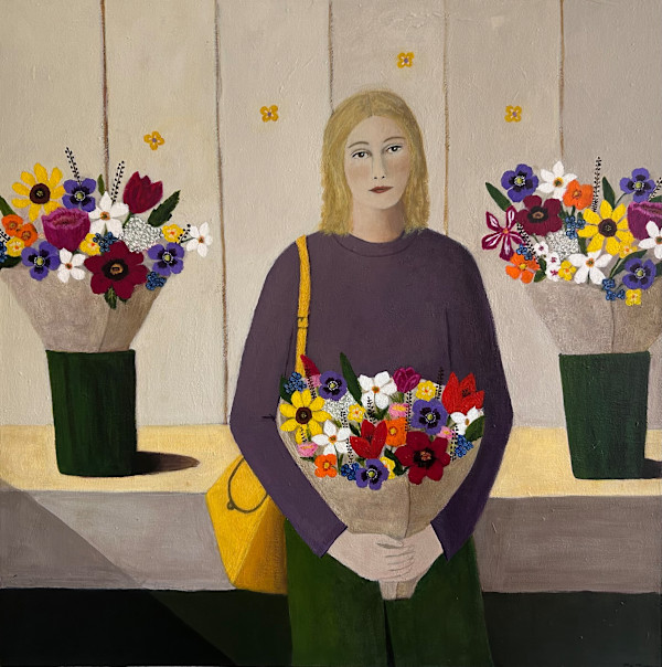 Woman in Flower Shop by Zue Stevenson, Image 1.
