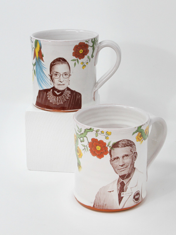 Ginsburg and Fauci Mugs by Justin Rothshank