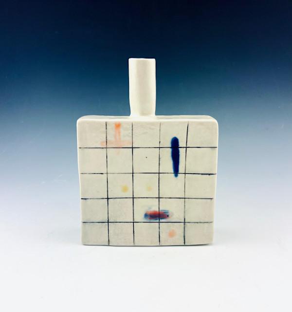 Blue Slash Vase by Jan Lipetz