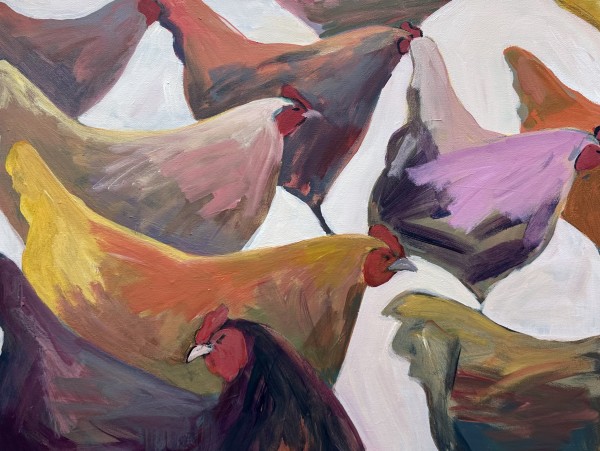 Hens Scattering by Laura Hudson