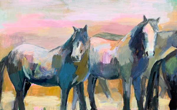 Pink Sky Herd by Laura Hudson