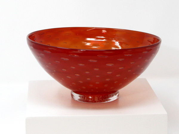 Red Bubble Bowl by Katrina Hude