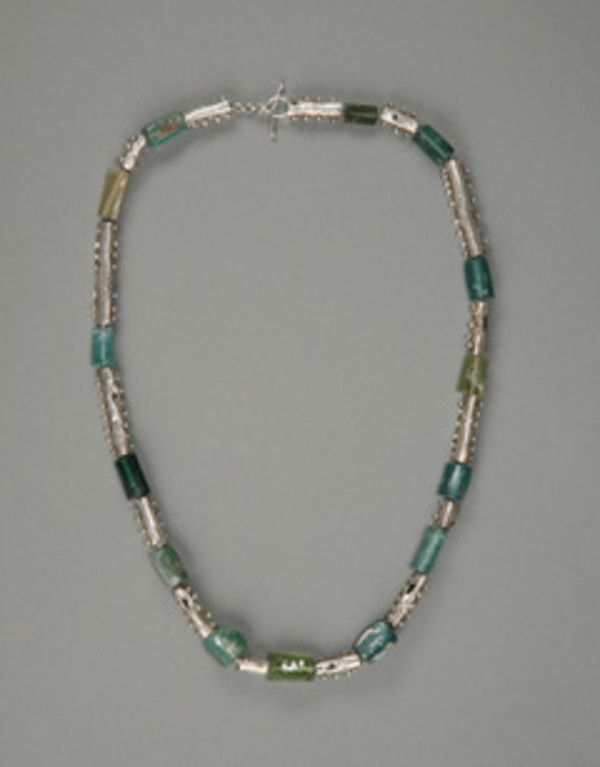 Roman Glass Distressed Tube Necklace by Denise Barr
