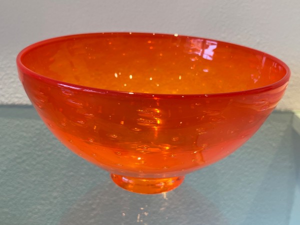 Orange Bubble Bowl #5 by Katrina Hude