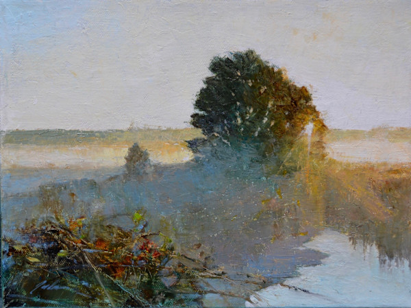 Ground Fog, Deer Lagoon, Whidbey Island by Pete Jordan