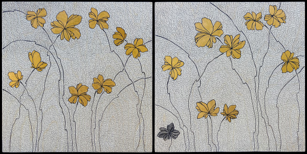 Remembering.Quiet.Lingering.Days diptych by Leslie Stoner