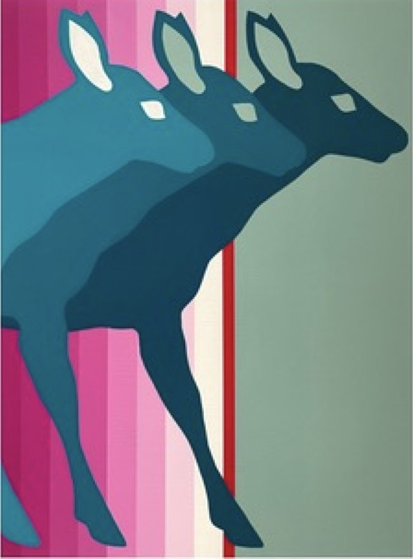 Deer Crossing I by Raili Janese