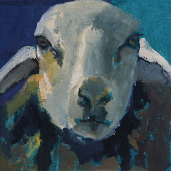 Sheep at Dusk by Claudia Pettis