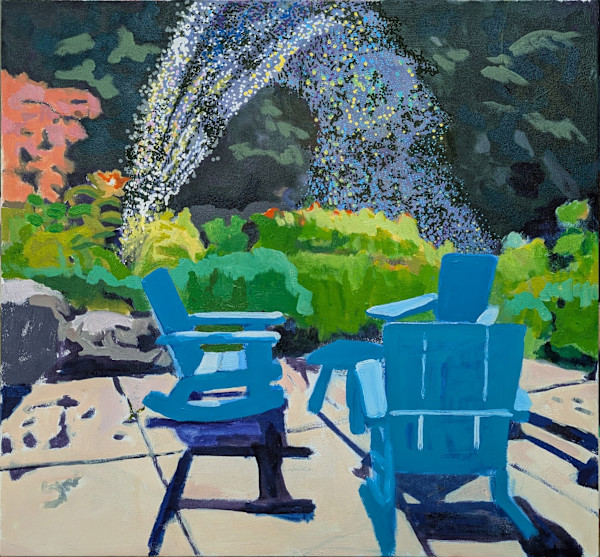Studio Patio in August by Mary Tapp