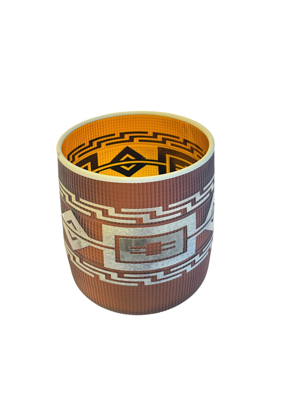 Tlingit Basket (Amber/Cream) by Preston Singletary