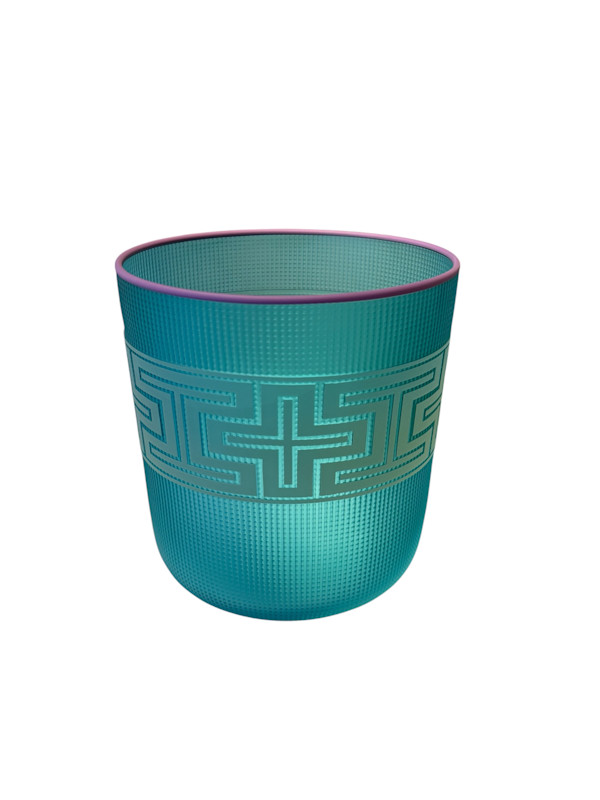 Tlingit Basket (Teal/purple) by Preston Singletary