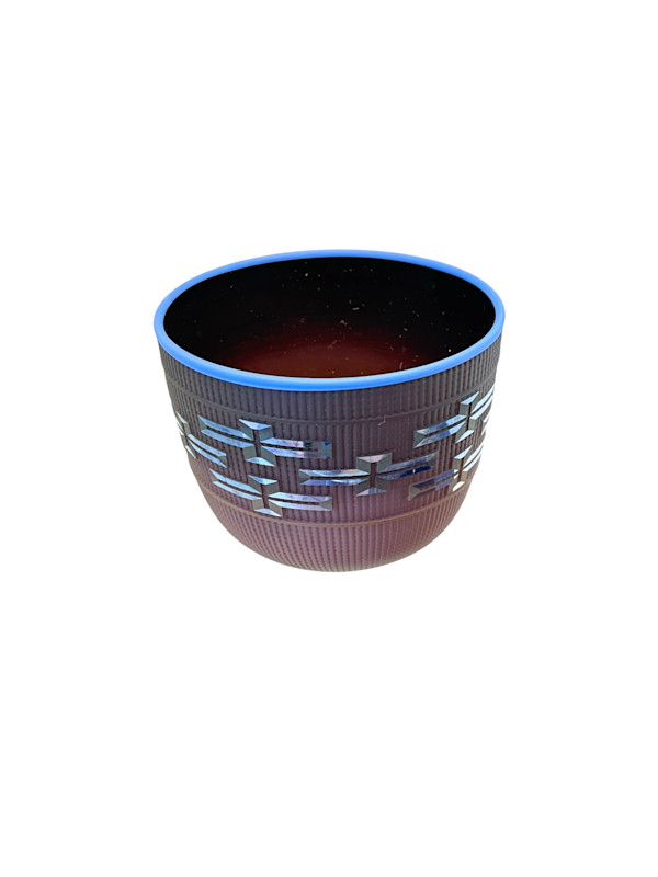Tlingit Basket (Purple/Blue) by Preston Singletary