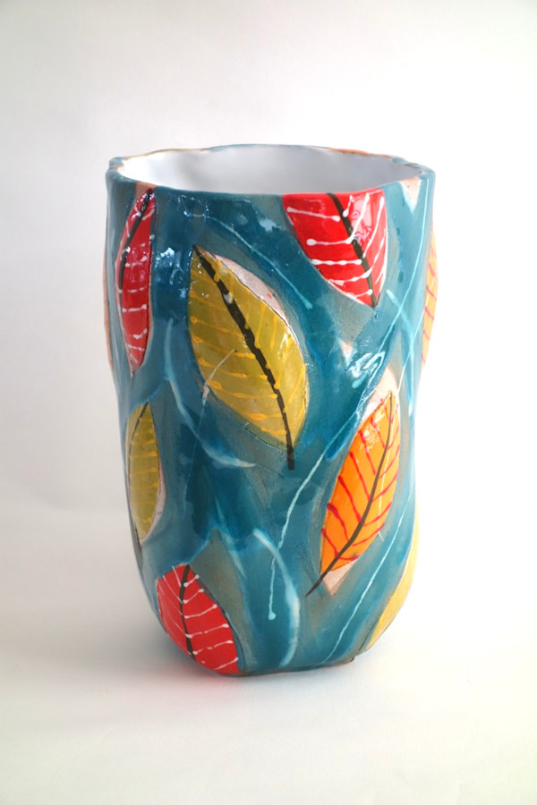 Popping Leaf Vase by Christine Westergaard, Image 1.