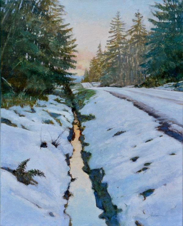 Winter Road, Whidbey Island by Pete Jordan