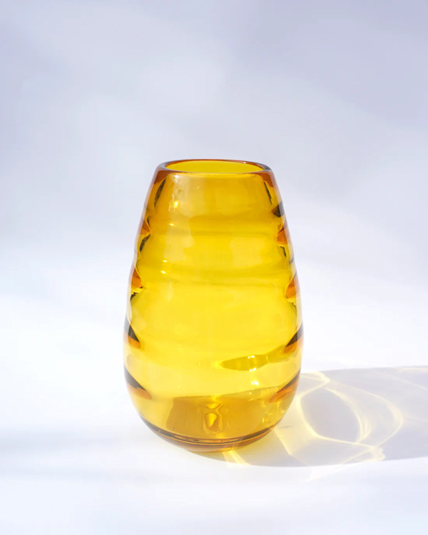 Yellow Teardrop Vase by Asher Holman