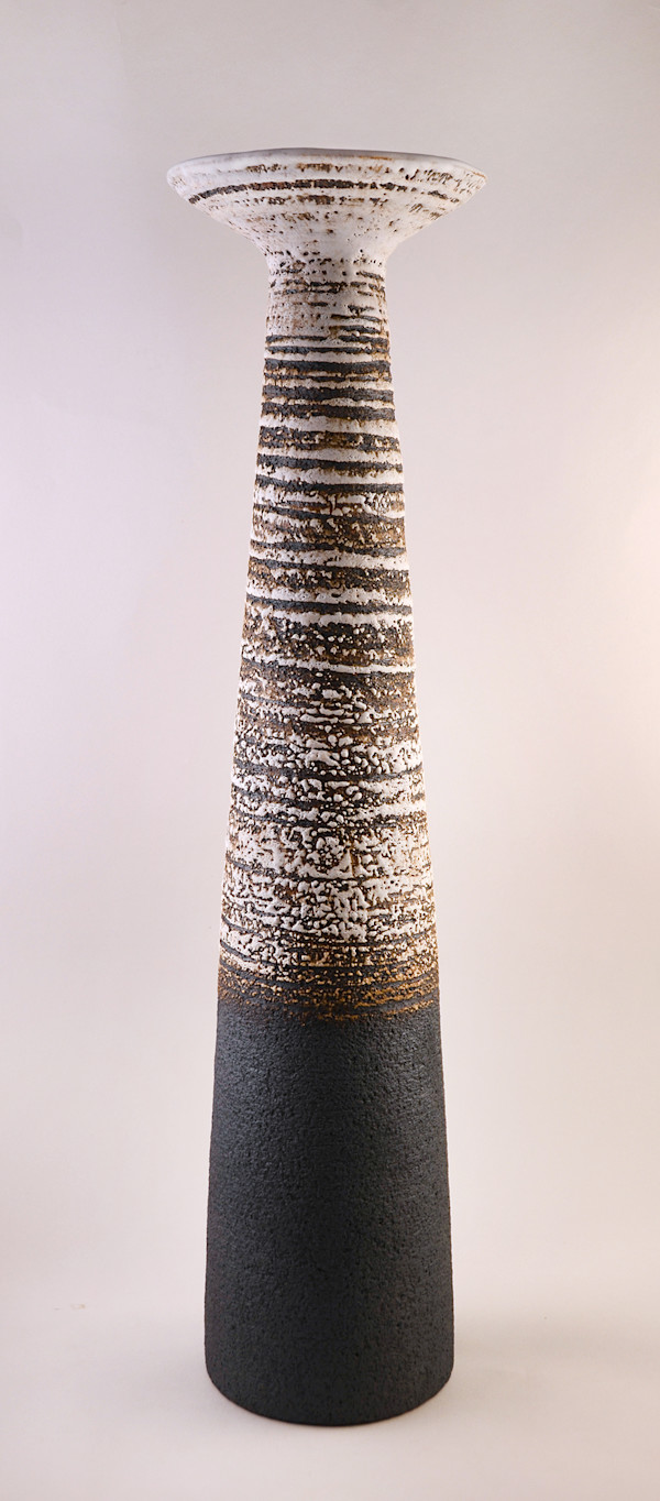 Tall Black/White Flange Bottle by Brian O'Neill