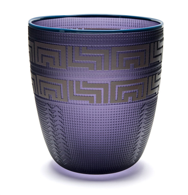 Tlingit Shelf Basket (Purple/Charcoal) by Preston Singletary