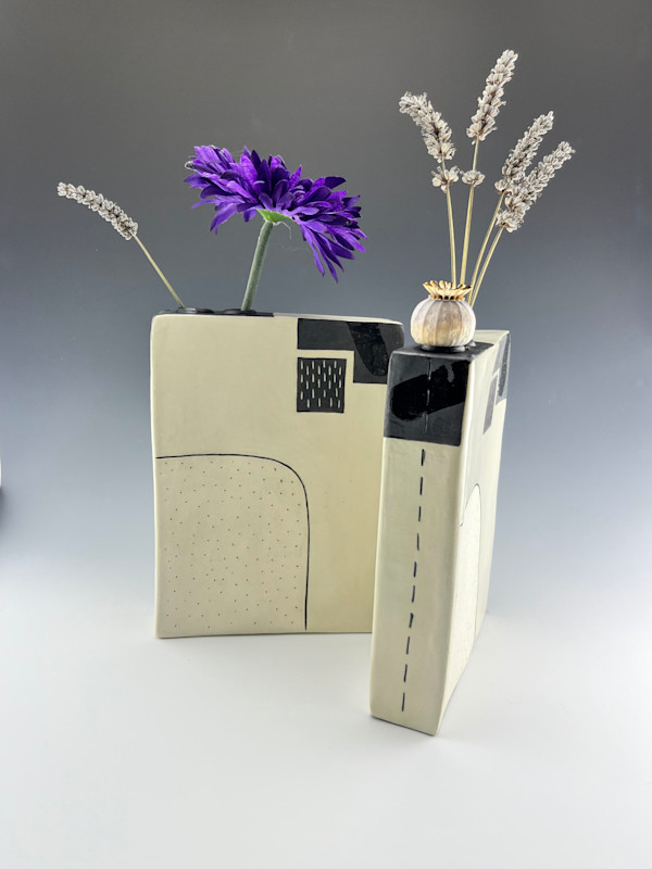 Ceramic Vase with Two Holes by Jan Lipetz