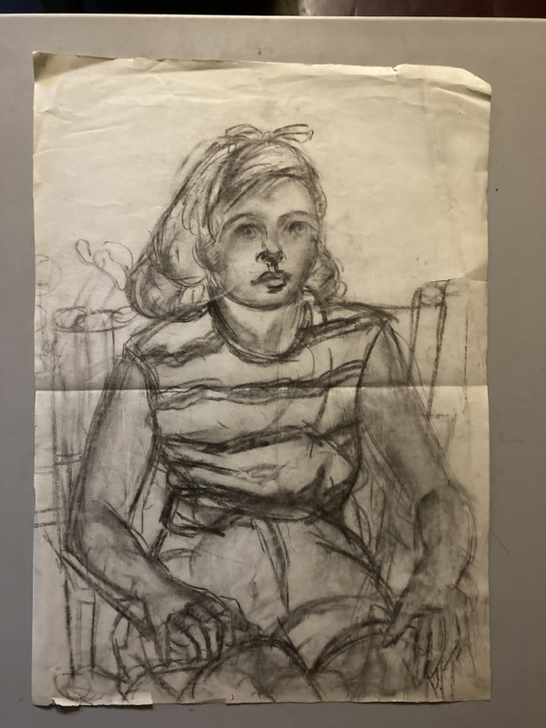 Unframed James Quentin Young drawing