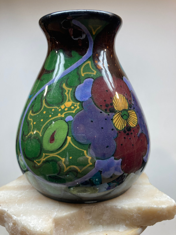 hand decorated Gouda vase