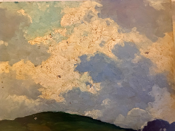 Carl G. T. Olson original oil painting on board clouds SD11
