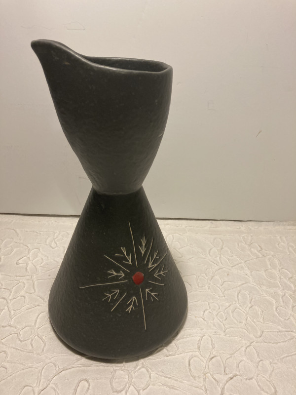 mid century modern black vase