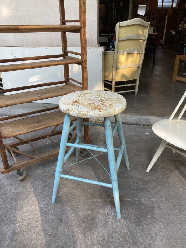 Small blue stool