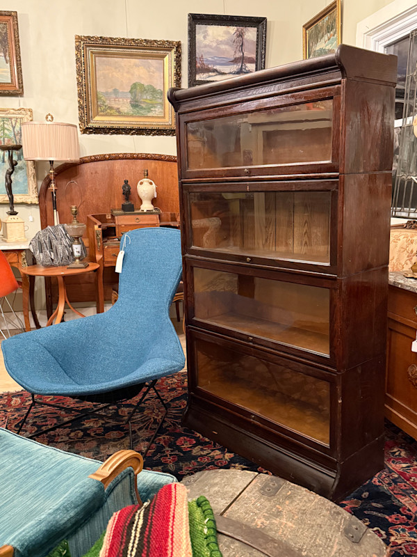 4 section oak stacking bookcase