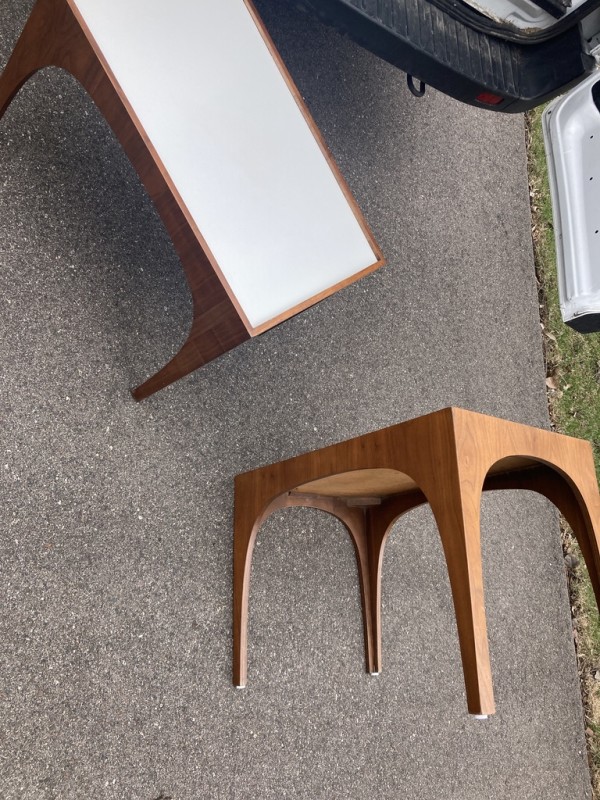 Pair of mid century modern end tables